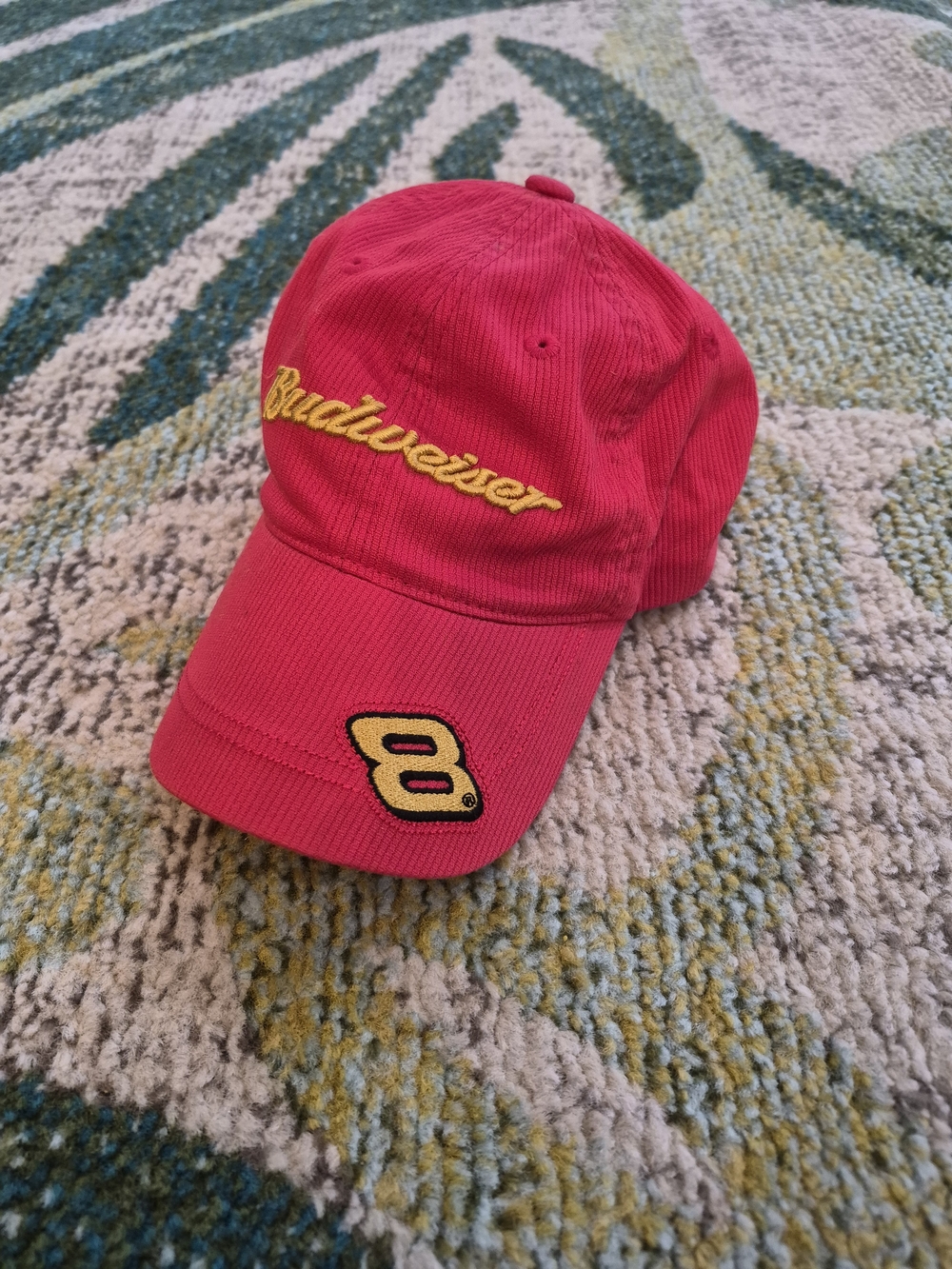 Chase Authentics Dale Earnhardt Jr Budweiser #8 Red/Gold Adjustable Hat-New
